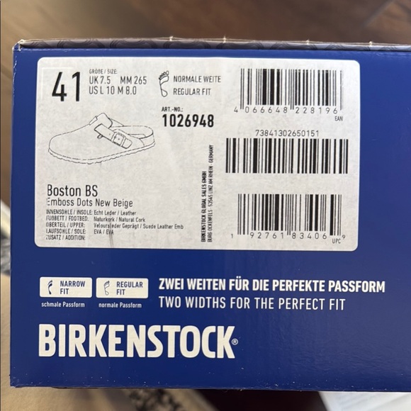 Birkenstock Boston Suede Leather Clogs Brand New with Tags Size 41 - Picture 2 of 5